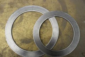 Graphite gasket reinforced with metal mesh